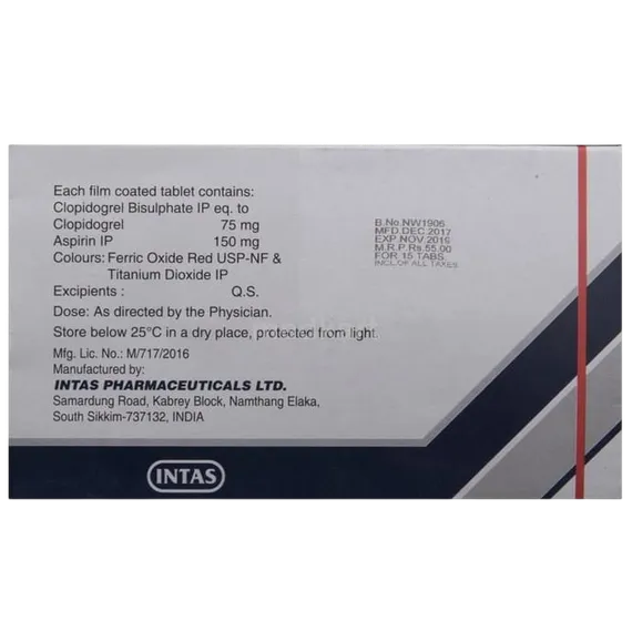 clavix as 150mg tablet 15's